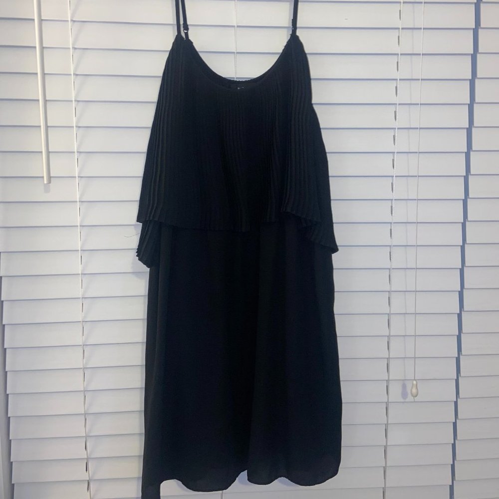 Fun Flowy Black Dress Massimo  XXL